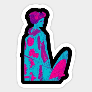 geisha japanese culture Sticker